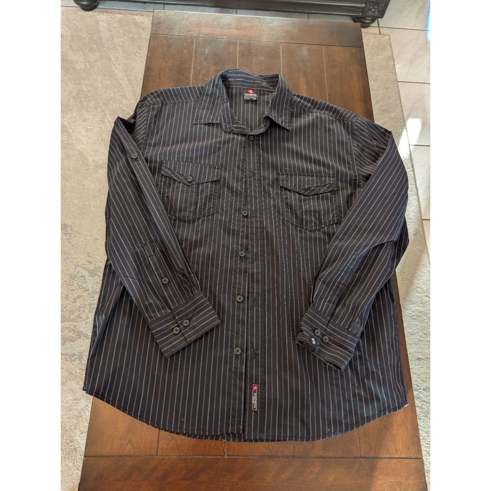 Southpole XXL Long Sleeve Botton Down Pin Stripe shirt Double Pockets